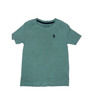 U.S. Polo Assn. Kids Green Pullover T-Shirt Boy's S(6-7) Polo Player Logo